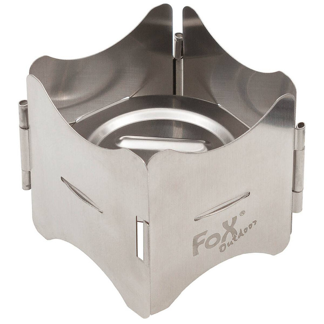 FOLDABLE STAINLESS STEEL FIREBOX HOLDER - FOX OUTDOOR - MFH