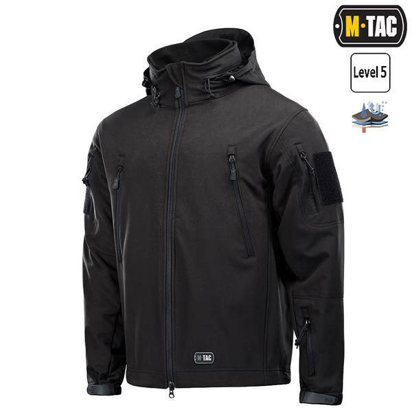 SOFTSHELL JACKET WITH LINING, BLACK - M-TAC