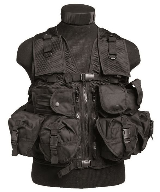 Black VEST TACTICAL (9 POCKETS)