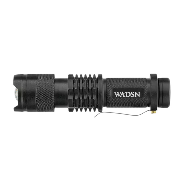 MINI TELESCOPIC FLASHLIGHT - BLACK - WADSN